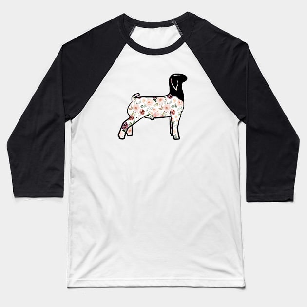 Rose Floral Market Goat - NOT FOR RESALE WITHOUT PERMISSION Baseball T-Shirt by l-oh